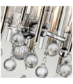 Kichler Crystal Ceiling Light, Polished Chrome Steel