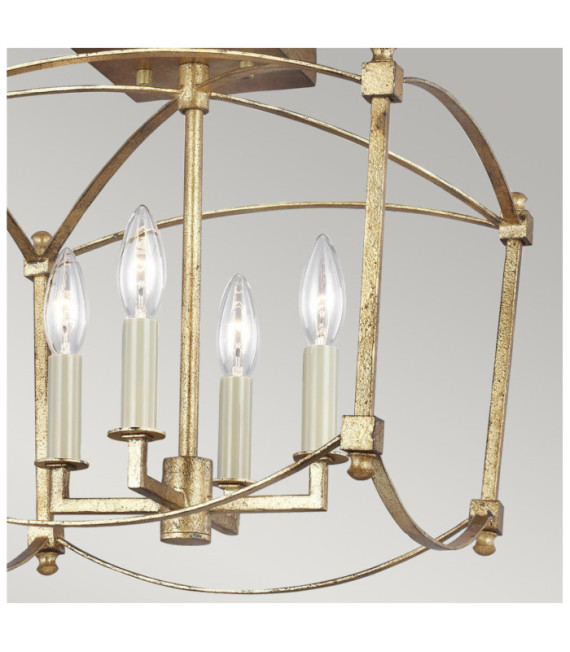 Plafonnier Feiss Acier Or antique