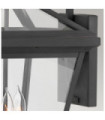 Hinkley exterior wall light Transparent glass, aluminum Museum Black