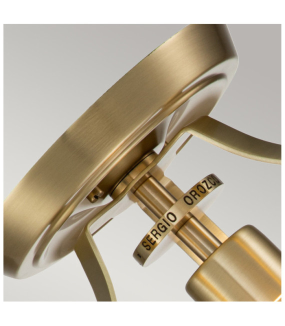 Quoizel ceiling light Transparent glass, steel Brushed brass