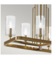Kichler pendant light Steel, transparent fluted glass Brushed natural brass