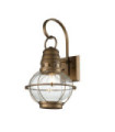 Kichler exterior wall light Aluminum, transparent grained glass Natural brass