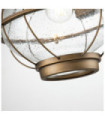 Kichler exterior wall light Aluminum, transparent grained glass Natural brass