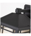Applique murale extérieur Quoizel Aluminium,verre grainé transparent Noir
