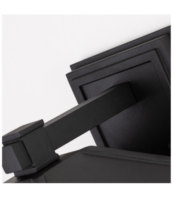Lampada da parete per esterni Quoizel Alluminio, vetro granulato trasparente Nero