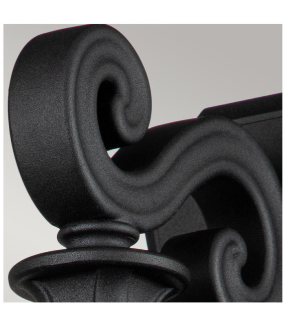 Bayview exterior wall light Aluminum, transparent beveled glass Black
