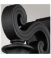 Applique murale extérieur Bayview Aluminium,verre biseauté transparent Noir
