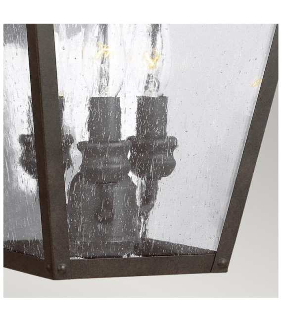 Outdoor wall light Feiss Steel, Marten grained glass