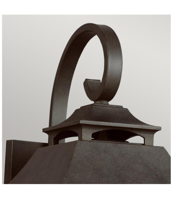 Outdoor wall light Feiss Steel, Marten grained glass