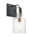 Kichler wall light Steel, transparent grained glass Polished nickel