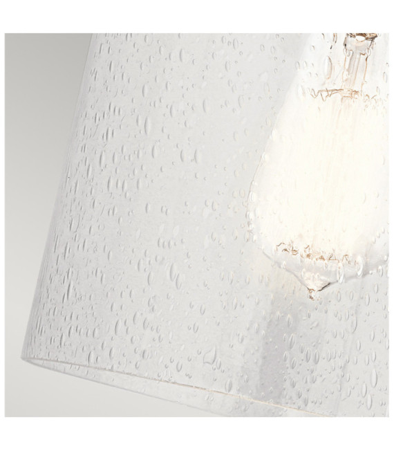 Applique murale Kichler Acier,verre grainé transparent Nickel poli