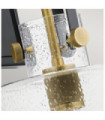 Kichler wall light Steel, transparent grained glass Natural brass