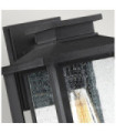 Applique murale extérieur Quoizel Verre à graines transparent,composite résistant aux intempéries, Terre noire