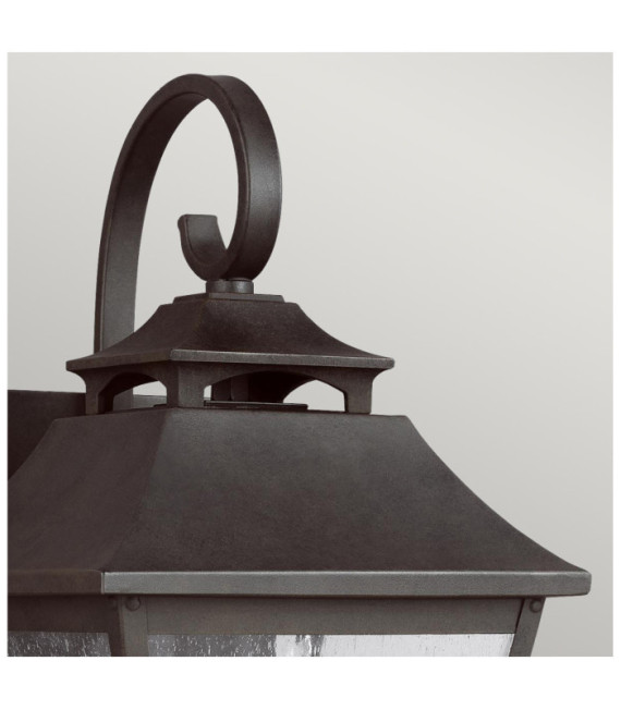 Outdoor wall light Feiss Steel, Marten grained glass