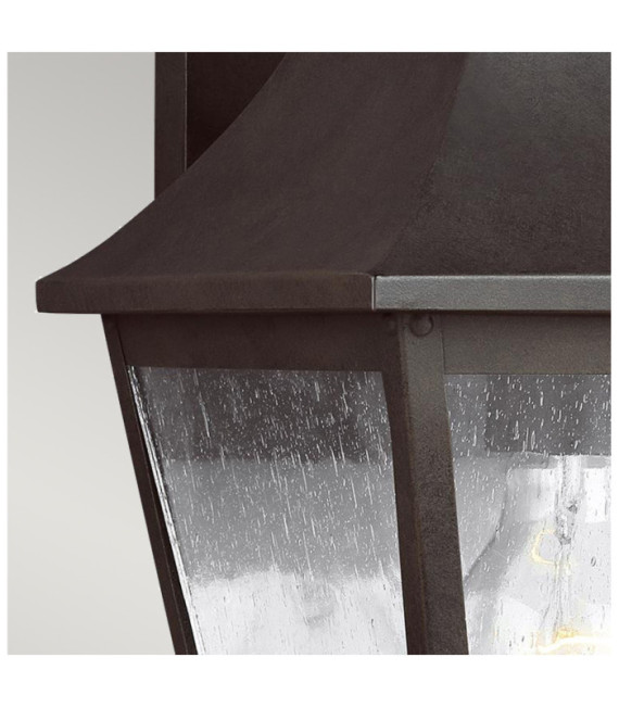 Außenwandleuchte Feiss Steel, Marten-Kornglas