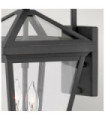 Hinkley exterior wall light Transparent glass, aluminum Museum Black