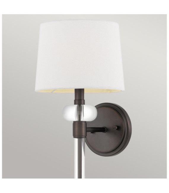 Lampada da parete Quoizel Acciaio, tessuto Port Bronze