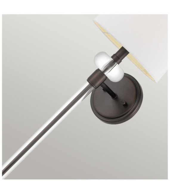 Quoizel wall light Steel, Port Bronze fabric