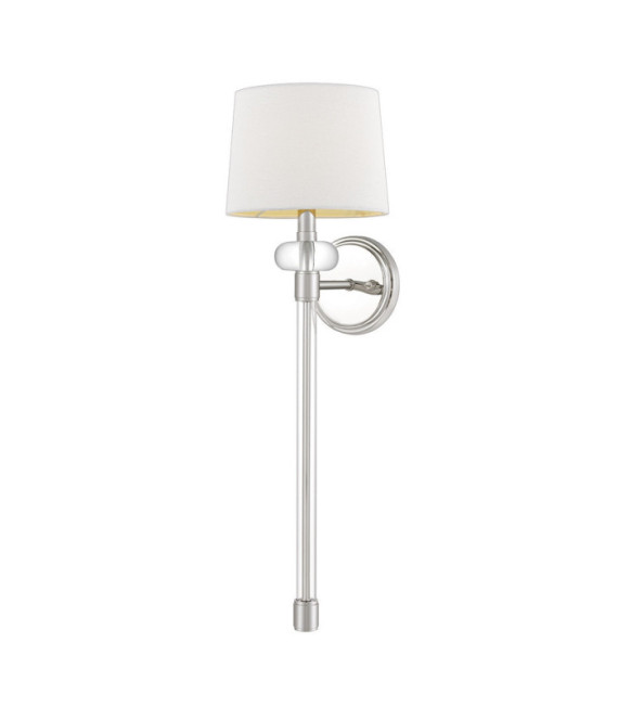 Lampada da parete Quoizel Acciaio, tessuto Nickel lucido