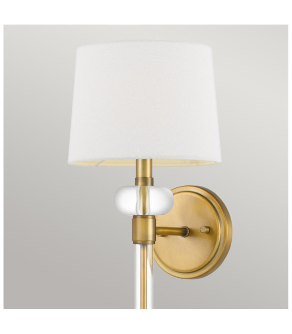 Quoizel wall light Steel, Patinated brass fabric