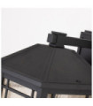 Applique murale extérieur Quoizel Aluminium,verre grainé transparent Noir