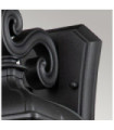 Bayview exterior wall light Aluminum, transparent beveled glass Black