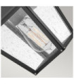 Hinkley exterior wall light Aluminum, brass, transparent grained glass Black