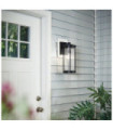 Kichler exterior wall light Transparent glass, aluminum, steel Black