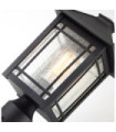 Lampe sur pied extérieur Quoizel Aluminium,verre grainé transparent Noir