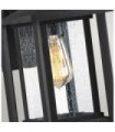 Applique murale extérieur Quoizel Verre à graines transparent,composite résistant aux intempéries, Terre noire
