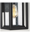Applique murale extérieur Quoizel Verre à graines transparent,composite résistant aux intempéries, Terre noire