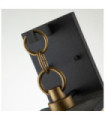 Kichler exterior wall light Aluminum, transparent grained glass Patinated zinc