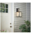 Kichler exterior wall light Aluminum, transparent grained glass Patinated zinc