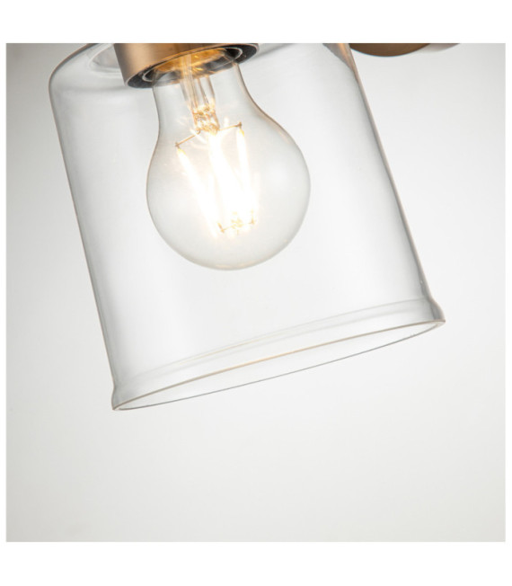 Kichler wall light Glass, Steel Patinated brass