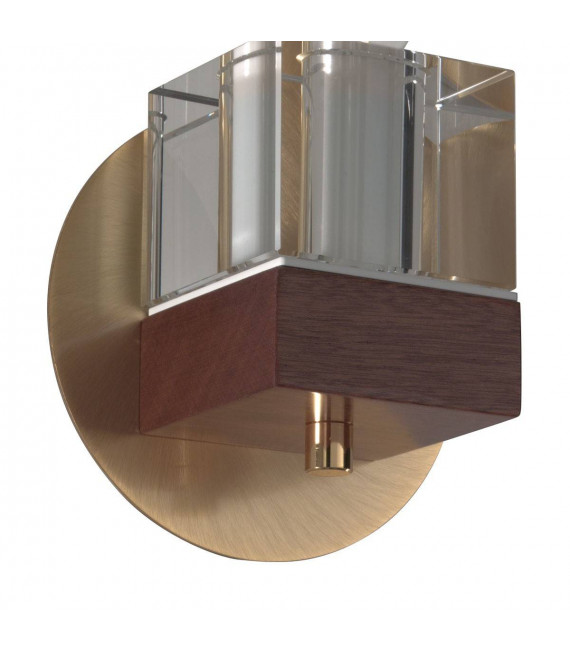 Design Wandleuchte RIVIERA Mahagoni 1 Glühbirne