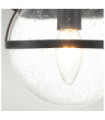 Wall light Bathroom Hinkley Steel, transparent grained glass Black