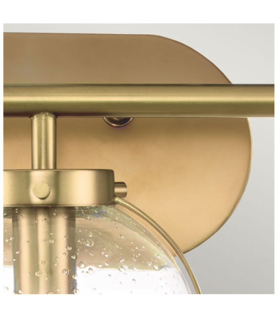Lampada da parete per bagno Hinkley in vetro opale, acciaio ottone Heritage