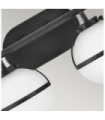 Hinkley Bathroom Wall Light Opal Glass, Black Steel