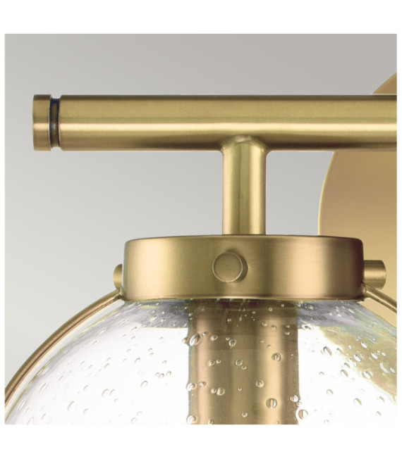 Hinkley Bathroom Wall Light Opal Glass, Heritage Brass Steel