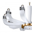 Chandelier design RIVIERA blanc 10 ampoules