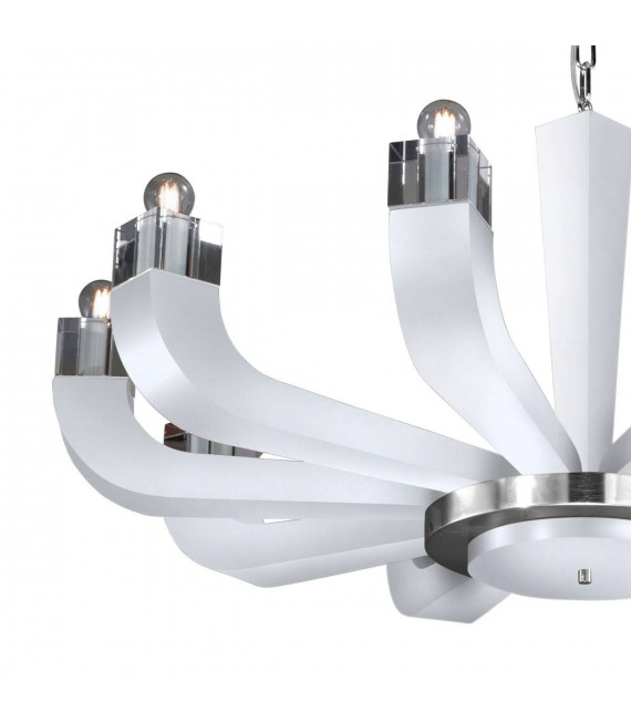 Lampadario design RIVIERA bianco 10 lampadine
