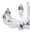 Chandelier design RIVIERA blanc 10 ampoules