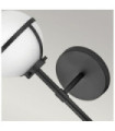 Hinkley Bathroom Wall Light Opal Glass, Black Steel