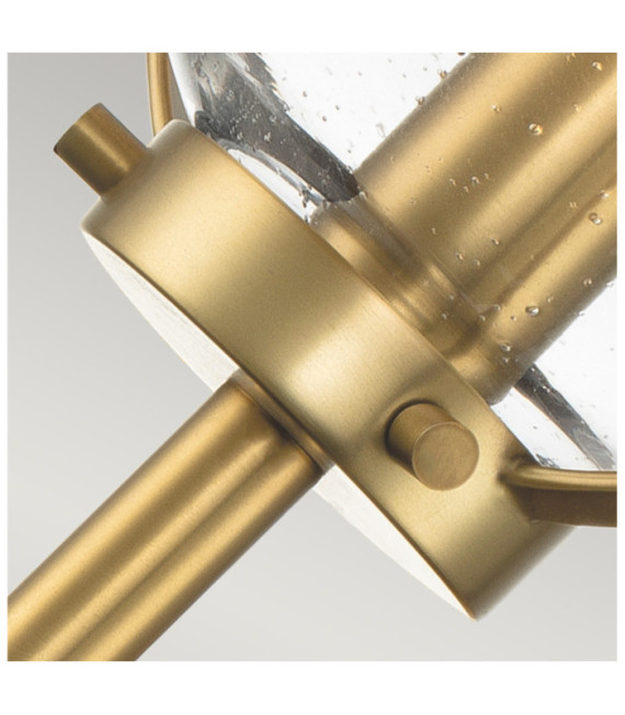 Lampada da parete per bagno Hinkley in vetro opale, acciaio ottone Heritage