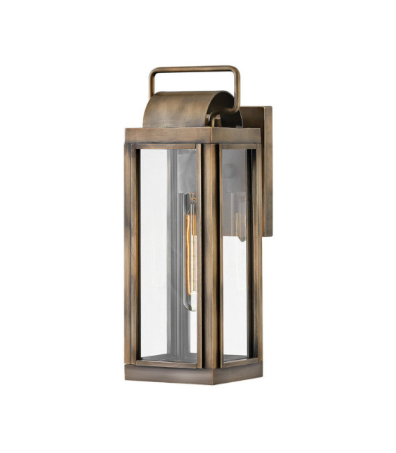 Applique murale extérieur Hinkley Verre Transparent,aluminium Bronze bruni peint