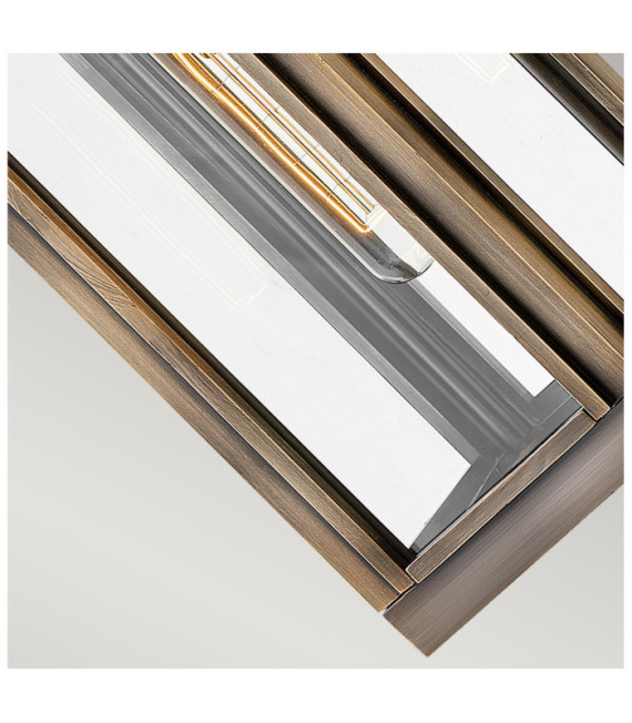 Hinkley exterior wall light Transparent glass, aluminum Painted burnished bronze