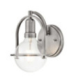 Hinkley wall light Brushed nickel steel