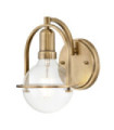 Hinkley Wall Light Steel Brass Heritage