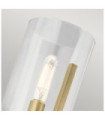 Kichler wall light Clear glass, steel Brushed natural brass
