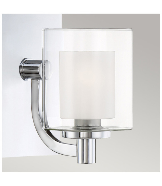 Applique murale Quoizel Acier,opale,verre transparent Chrome poli